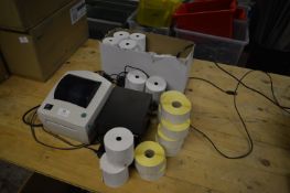 *Zebra LP2844 Label Printer and a Aures ODP333 Thermal Printer with Labels and Rolls