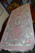 Pink Floral Patterned Rug