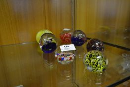 Collection of Seven Glass Paperweights