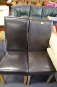 *Two Leatherette Dining Chairs