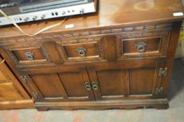 Oak Side Cabinet with Panel Doors