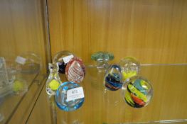 Collection of Eight Glass Paperweights