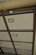 Metal Four Drawer Filing Cabinet (Brown)