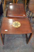 Nest of Tables and a Inlaid Topped Side Table