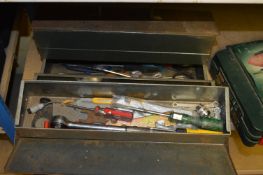 Cantilever Toolbox Containing Various Handtools
