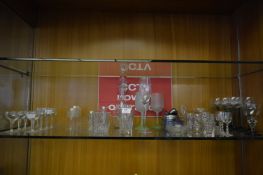 Quantity of Drinking Glassware and a Decanter