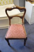 Victorian Mahogany Kidney Backed Dining Chair