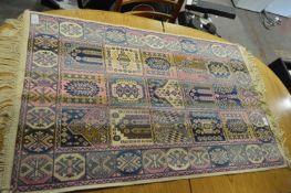 Pink Square Patterned Rug