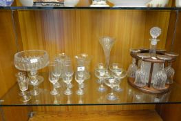 Quantity of Drinking Glassware Including Babycham, Fruit Bowls and Vases