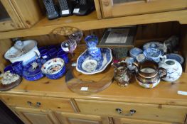Pottery Including; Portmeirion Tea Ware, Potty, Blue and White Pottery, Wedgwood Lustre, etc