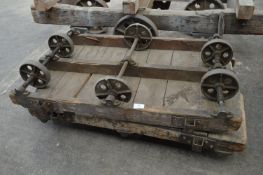*Two Six Wheel Wood Platform Barrows