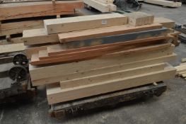 *Assorted Softwood Glulam Beam Off Cuts and a Six Wheel Industrial Barrow
