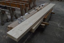 *Six Wheel Industrial Barrow Containing Four Glulam Beams (Various Dimensions)