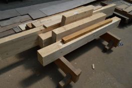 *Pair of Trestles and Assorted Glulam Beam Offcuts