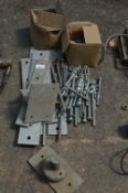 *Assorted Galvanised Brackets, Washers and Threaded Bar