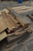 *Six Wheel Industrial Barrow Containing Assorted Hardwood Blocks