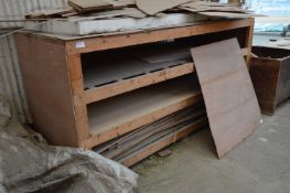 *Sheet Material Rack Containing Assorted Soft Board, Plywood, etc.