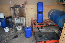 *Contents of The Glue Storage Room Including; Four 45 Gallon Drum, Assort of Resin and Eight 25L