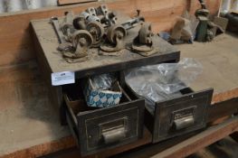 *Set of Vintage Drawer Containing Various Hexagonal Nuts, Bolts, etc.