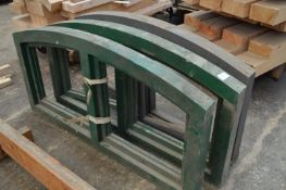*Three Arch Topped Wood Window Frames