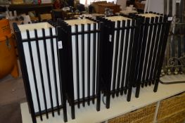 Set of Four Black Lacquered Floor Standing Lamps