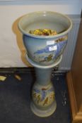 Studio Pottery Jardiniere on Stand