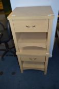 Pair of Light Oak Single Drawer Side Cabinets