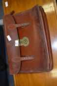 Leather Satchel with Brass Lock
