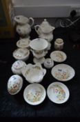 Collection of Aynsley Bone China Dishes, Vase, Jugs, etc.