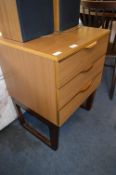 Teak Effect Side Cabinet