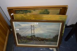 Selection of Prints Including Humber Bridge