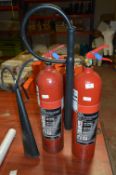 Two Large CO2 Fire Extinguishers