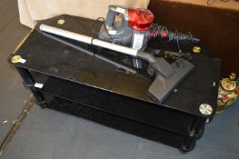 Black Glass Three Teir TV Stand