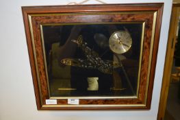 Framed Spitfire Clock by Ken Broadbent