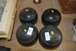 Set of Four Bowling Balls