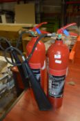 Two Large CO2 Fire Extinguishers