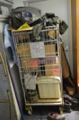 Mixed Lot of Paper Shredder, Stool, Glassware, Wicker Baskets, Books, Desk Fan, etc.