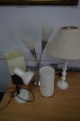 Five Assorted Table Lamps and Shades
