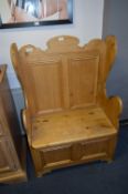 Pine Monks Bench with Lift Up Seat