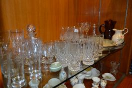 Selection of Drinking Glassware, Silver Plated Trays, etc.