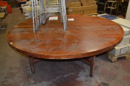 Large Circular Teak Boardroom Table