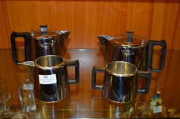 Swan Plated Four Piece Tea Set