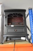 *Black Metal Electric Log Burning Stove