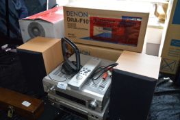Denon DRA F101 Receiver and a Denon DCD F101 CD Player with Wharfedale Speakers