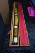 Cased Snooker Cue with Extension Fitting