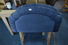 Pair of Blue Dralon Single Bed Headboards