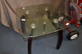 Glass Topped Coffee Table with Undershelf