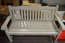 *Grey Painted Garden Bench