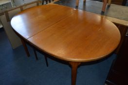 Teak Oval Topped Extending Dining Table