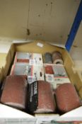 Box of Assorted Abrasive papers and Pads